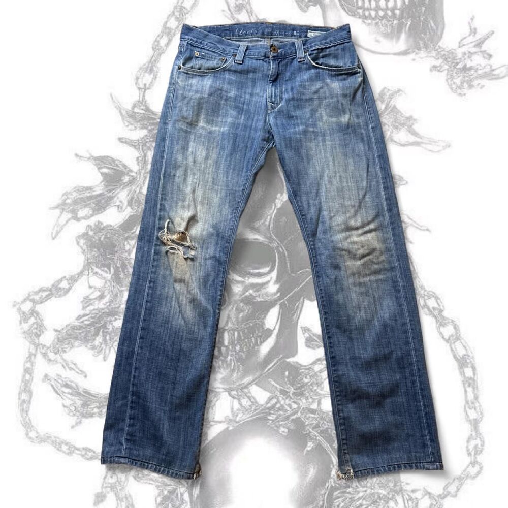 Levi-s Men's Blue and Navy Jeans